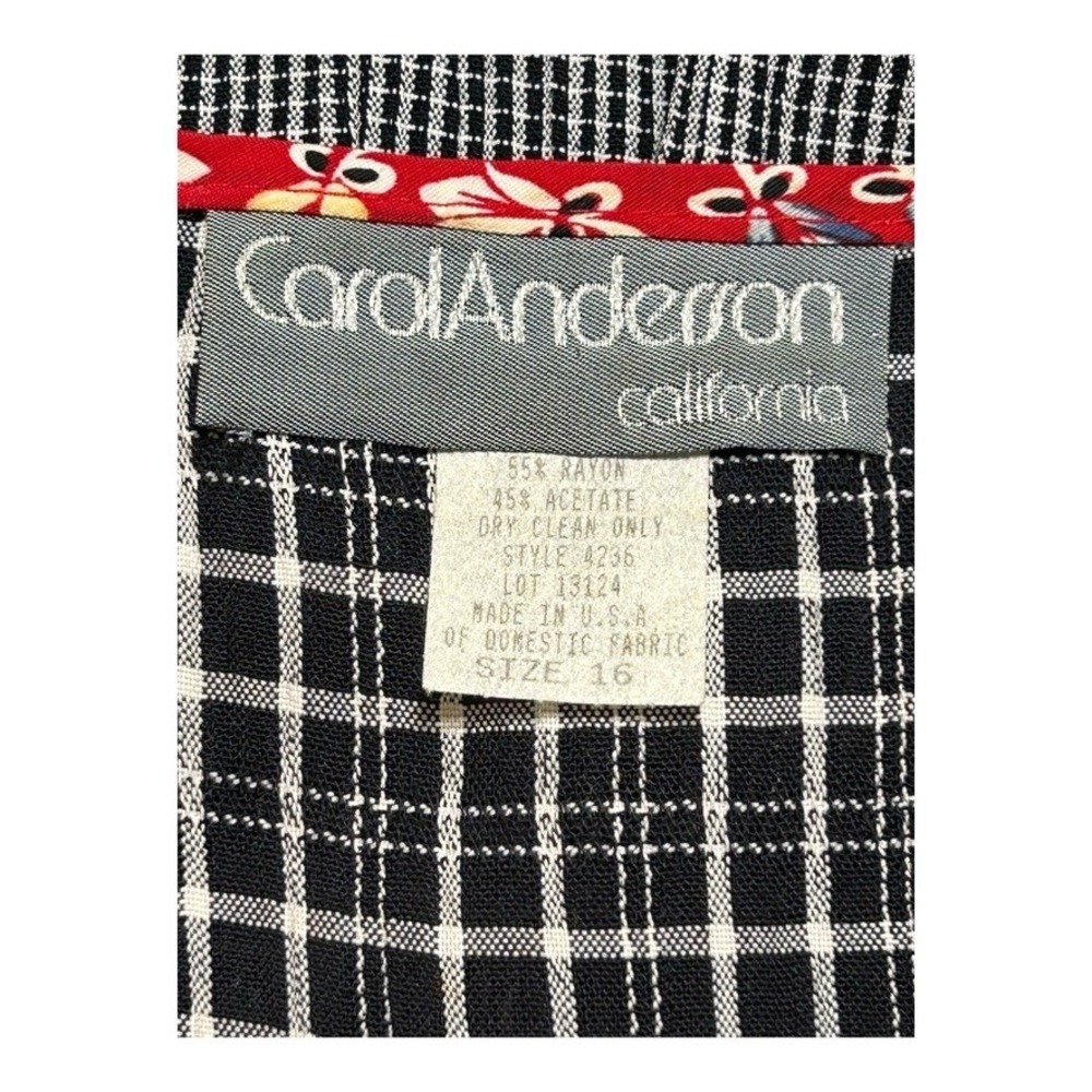 VINTAGE 80's Carol Anderson PLUS SIZE Dress 16 Pockets Whimsical Art To Wear USA - Picture 12 of 13